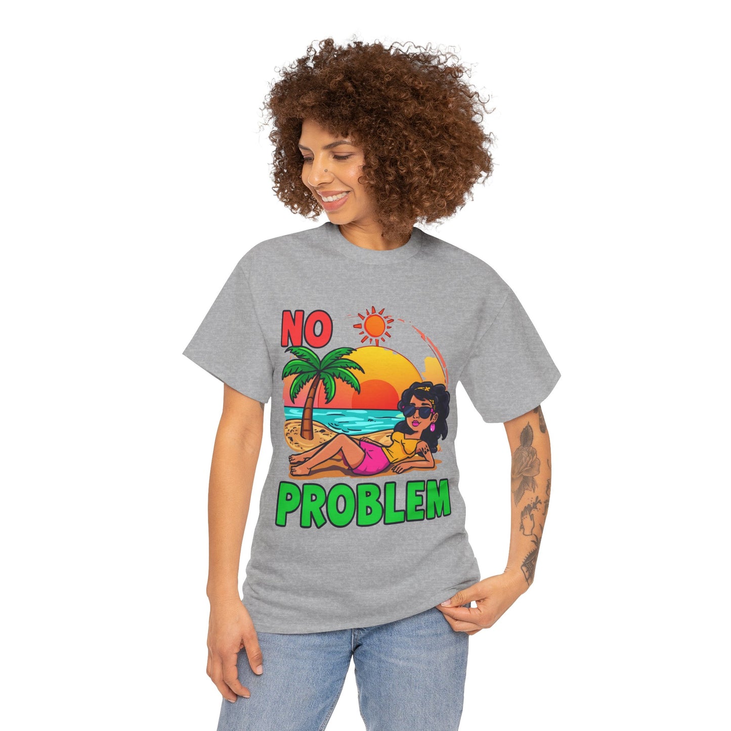 No Problem T-Shirt — Casual Graphic Tee with 'No Problem' Slogan