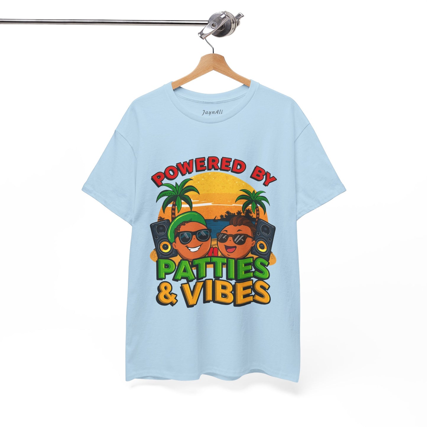 Patties and Vibes T-Shirt — Casual Jamaican Phrase Tee