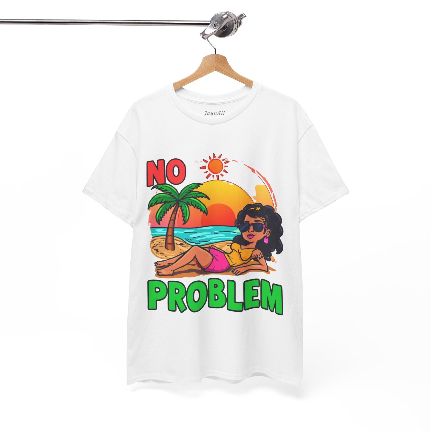 No Problem T-Shirt — Casual Graphic Tee with 'No Problem' Slogan