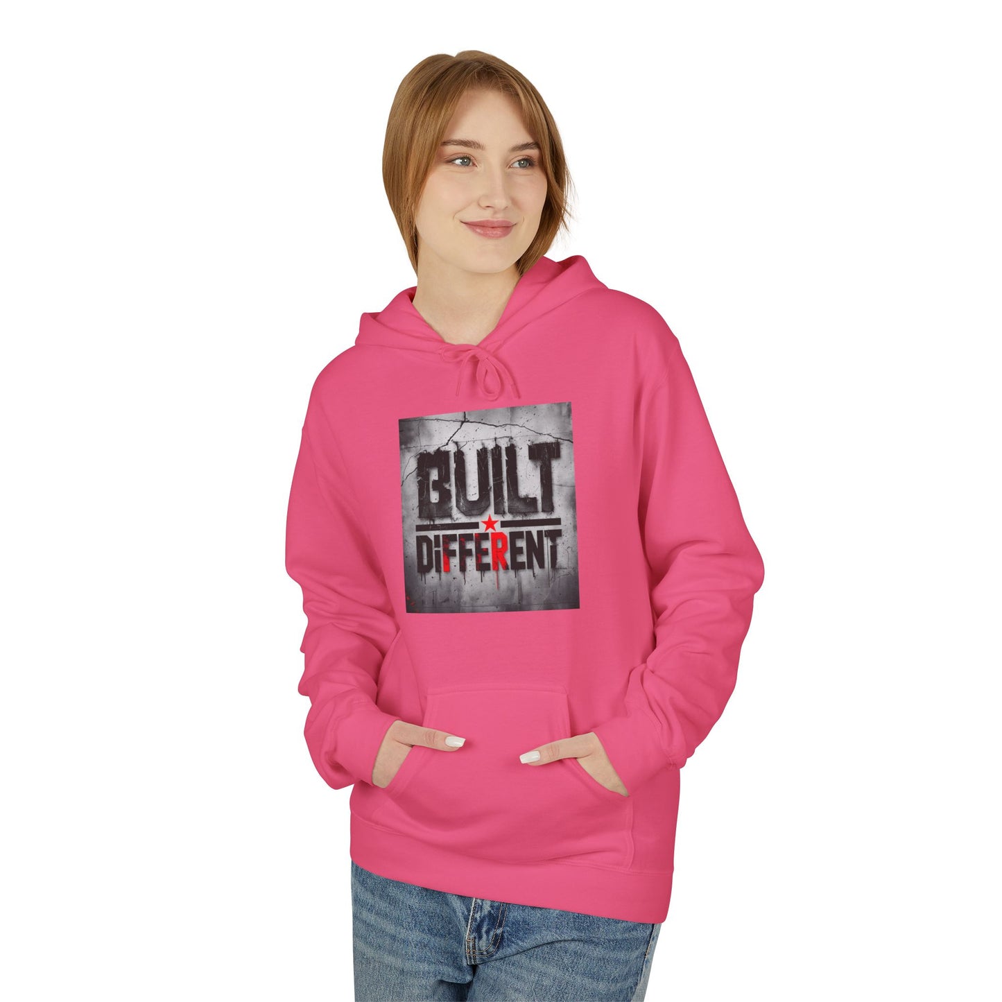 Built Different Midweight Soft style Fleece Hoodie, Unisex Comfort, Casual Wear for All Occasions