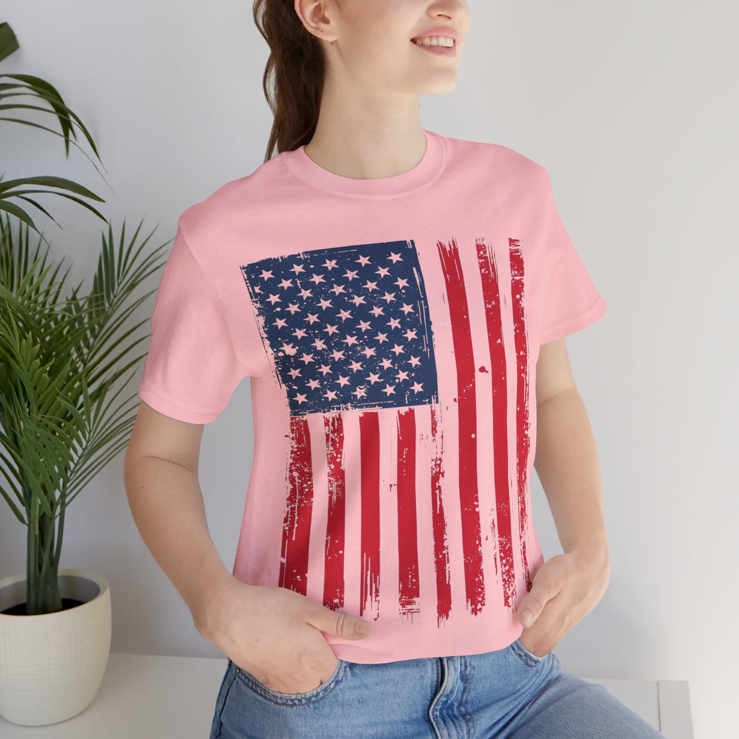 Patriotic Unisex Tee - Grunge American Flag Shirt, Independence Day Apparel, July 4th Celebration, Casual Summer Wear, Gift for [...]
