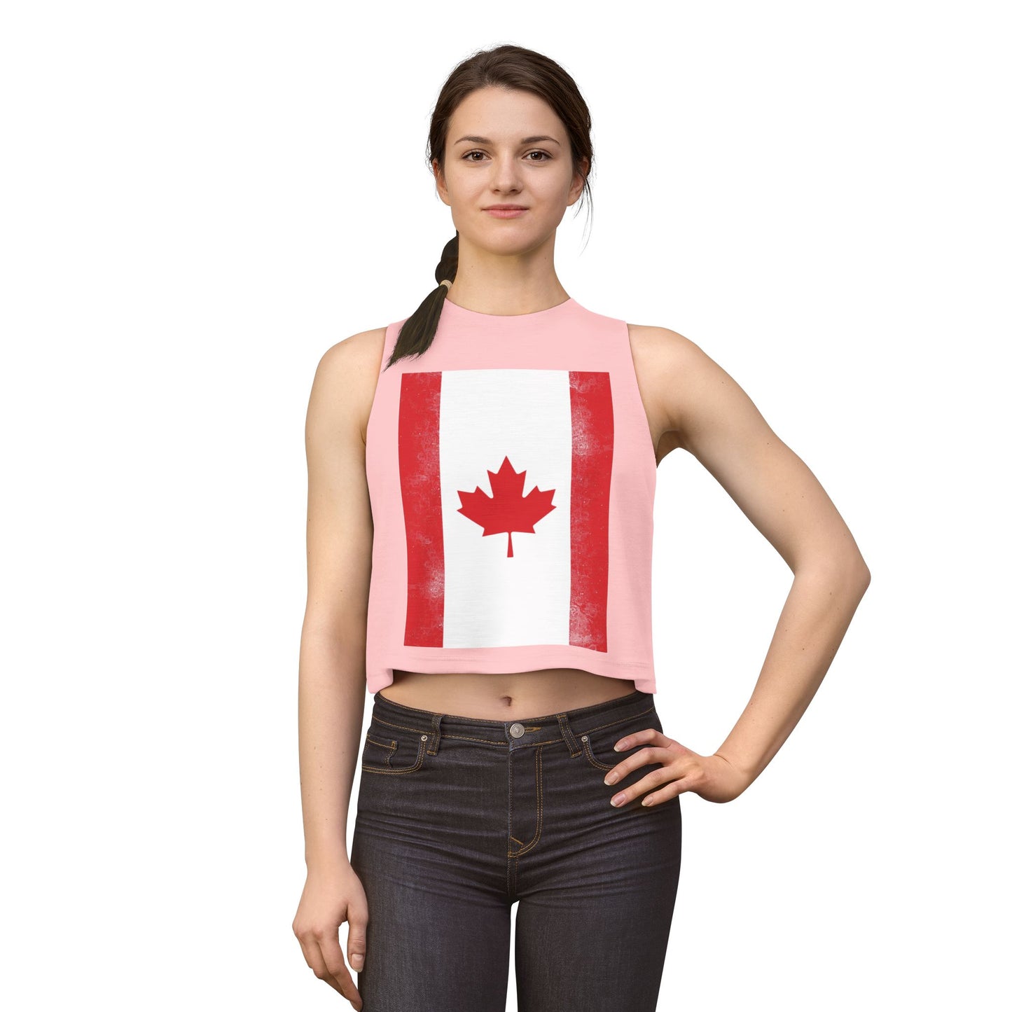 Canada Crop Top — Women's Canadian Flag Crop Tee