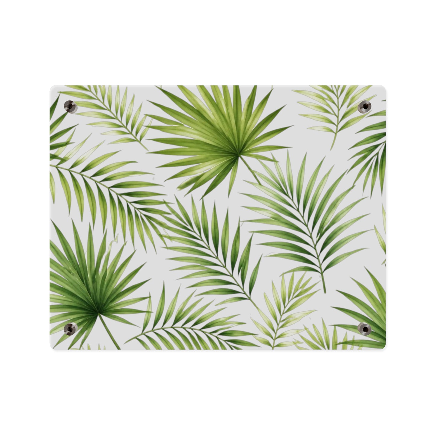 Acrylic Wall Art — Tropical Palm Leaf Panel (Green Botanical Décor)