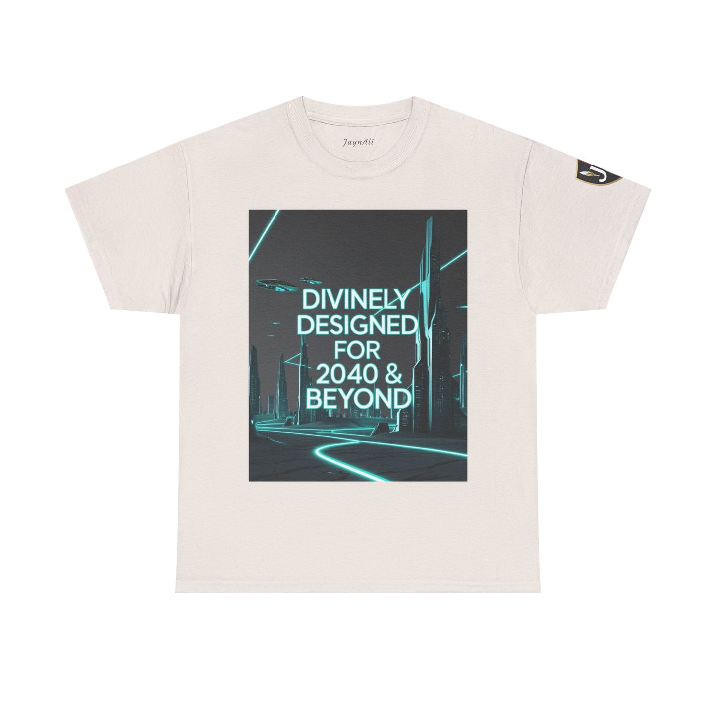 Futuristic Urban Tee for Tech Lovers - Unisex Heavy Cotton