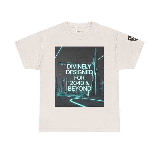 Futuristic Urban Tee for Tech Lovers - Unisex Heavy Cotton