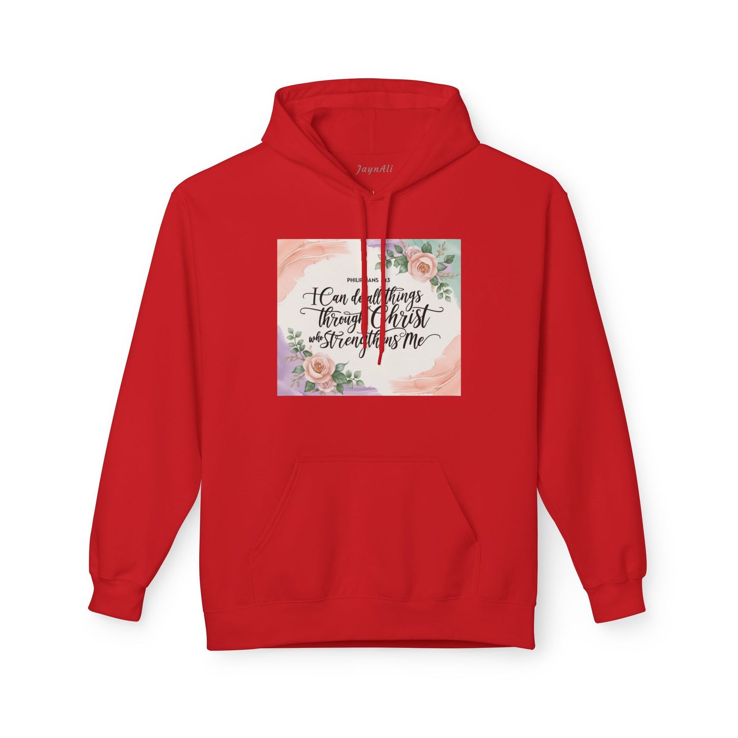 Inspirational Floral Fleece Hoodie – Cozy Motivational Gift