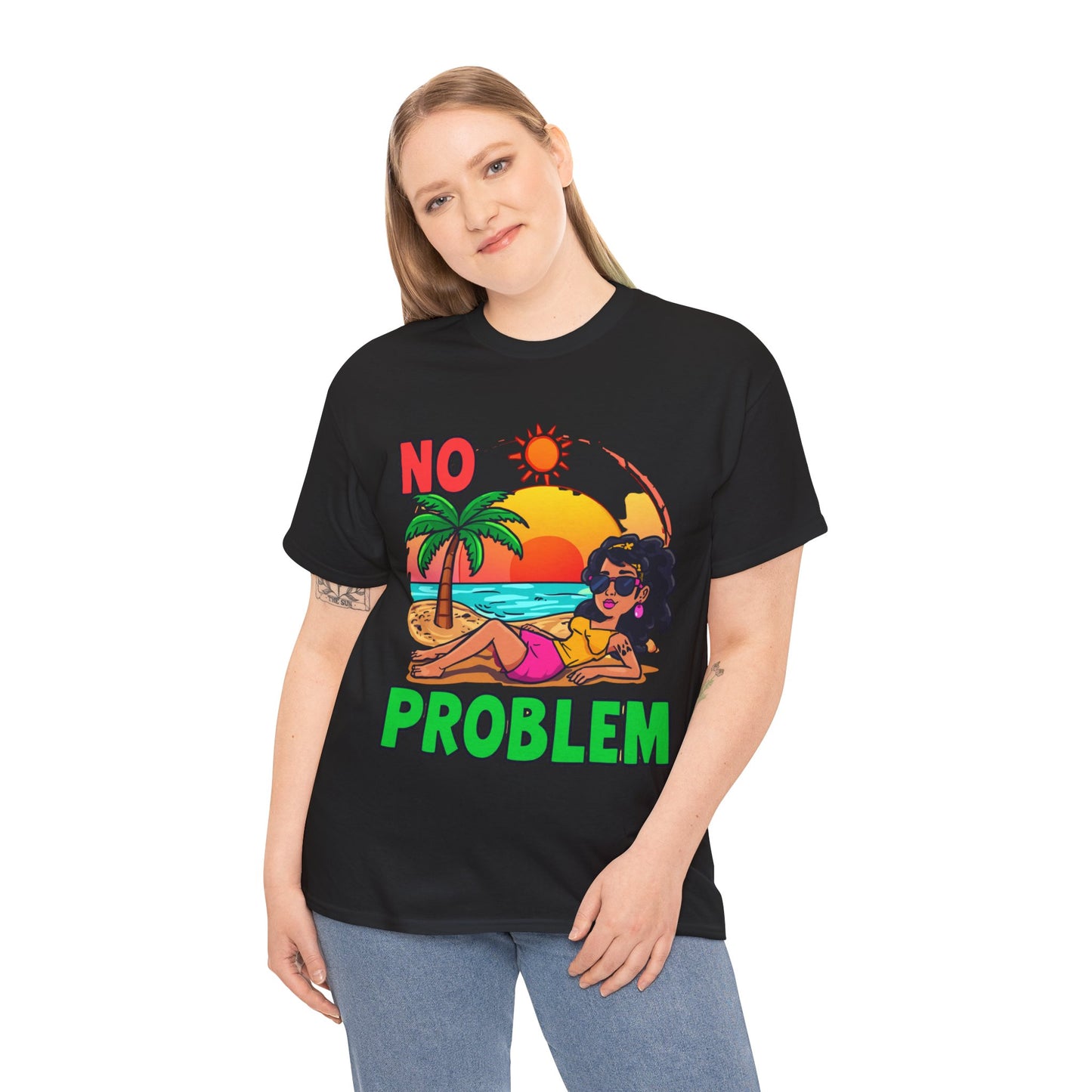 No Problem T-Shirt — Casual Graphic Tee with 'No Problem' Slogan