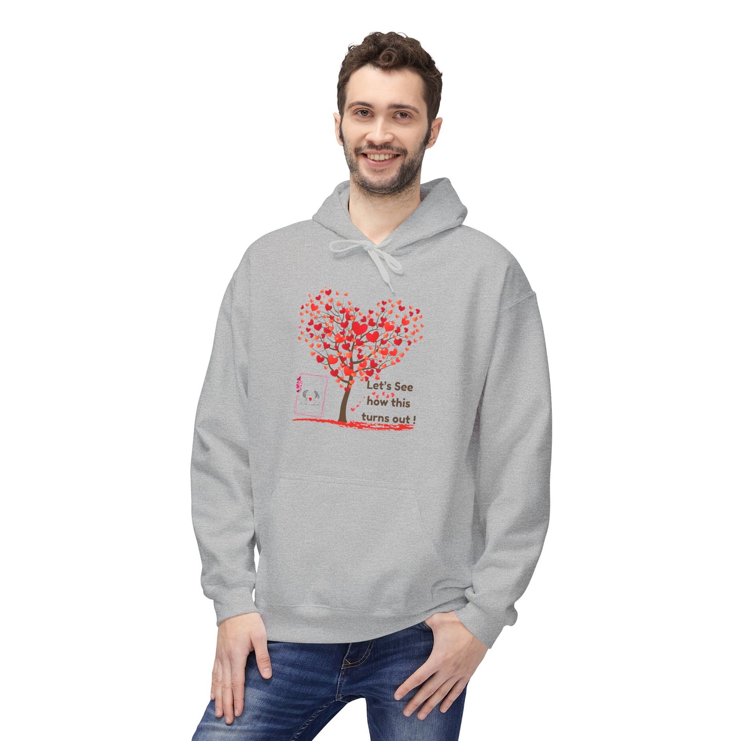 Heart Tree Fleece Hoodie – Cozy Gift for Love, Valentine's, Couples, Hoodie for Everyone, Soft Style, Unisex Apparel