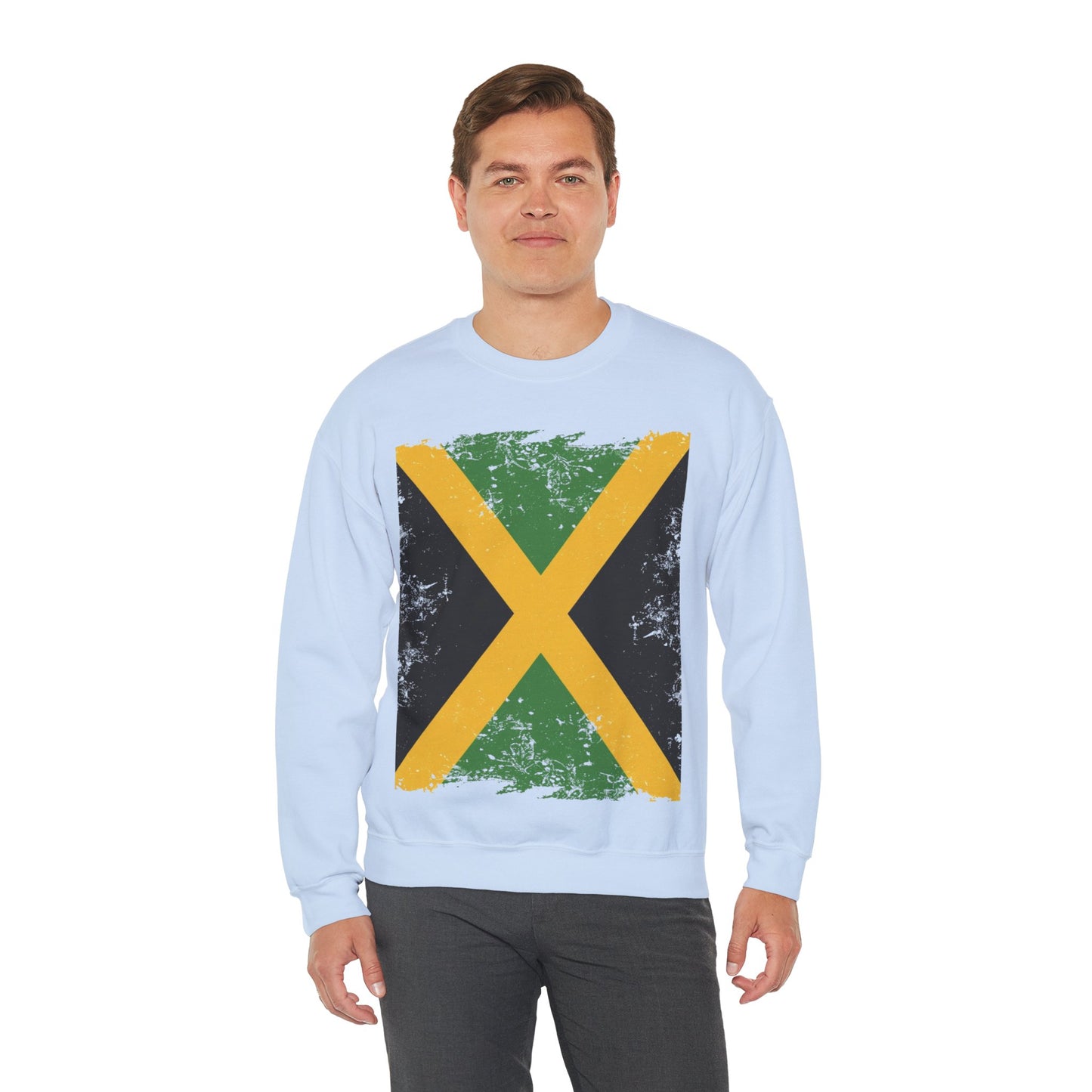 Jamaican Flag Crewneck Sweatshirt, Unisex Sweatshirt, Casual Wear, Gift for Him or Her, Travel Apparel, Cultural Celebration