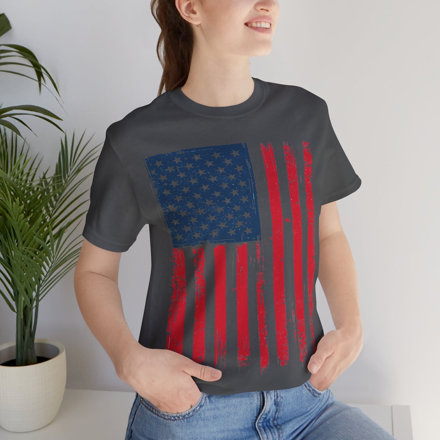 Patriotic Unisex Tee - Grunge American Flag Shirt, Independence Day Apparel, July 4th Celebration, Casual Summer Wear, Gift for [...]