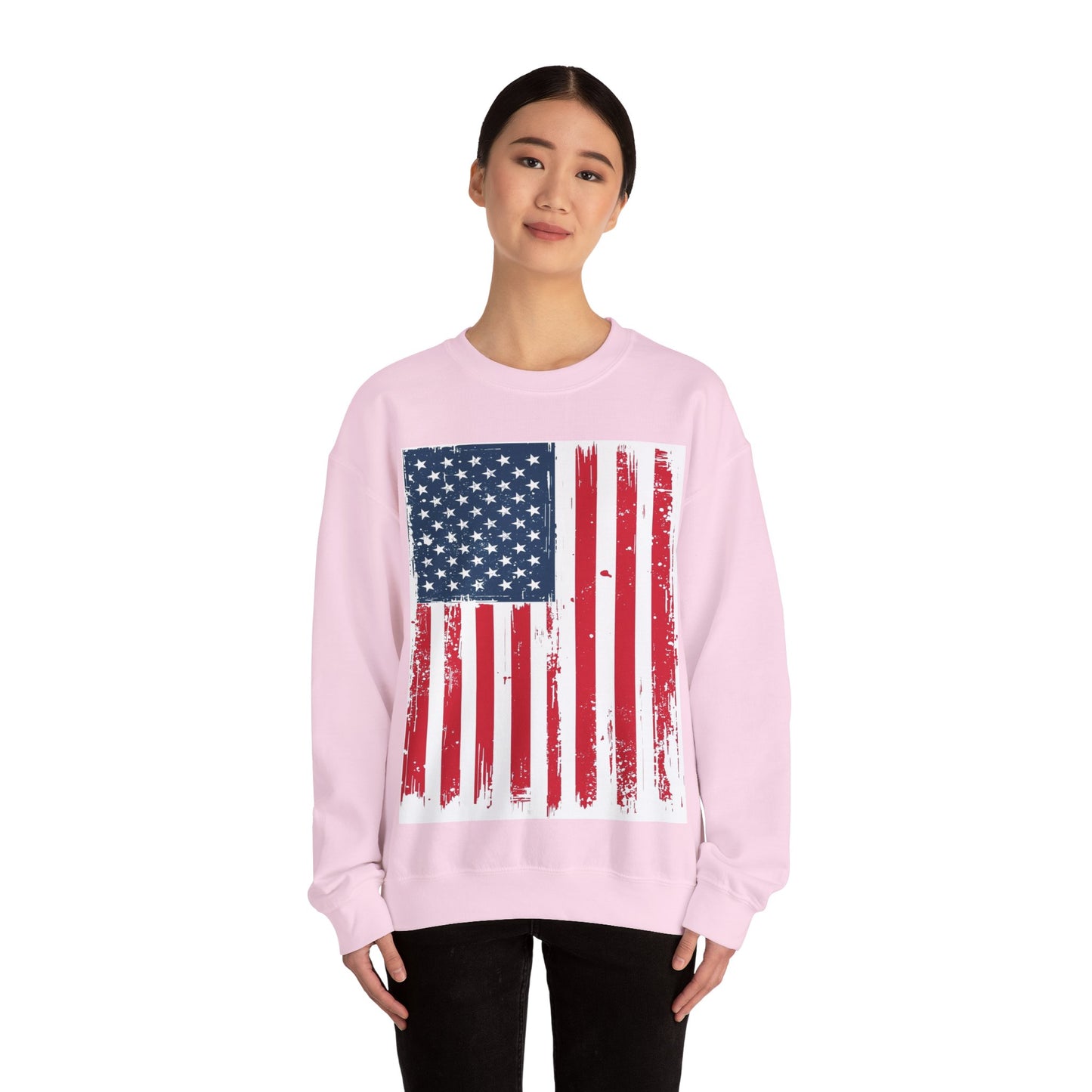 USA Flag Unisex Heavy Blend™ Crewneck Sweatshirt