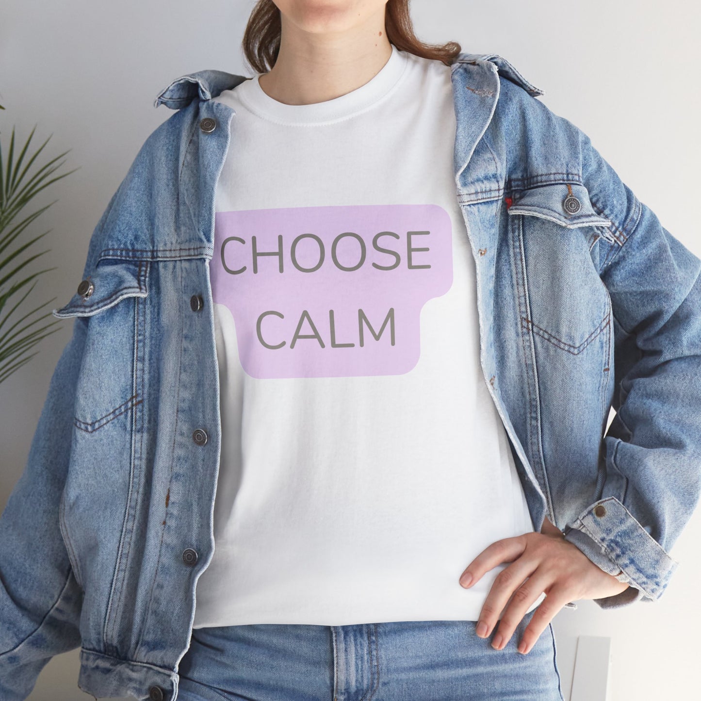 Choose Calm T-Shirt — Minimal Pastel Graphic Tee for Mindfulness & Relaxation