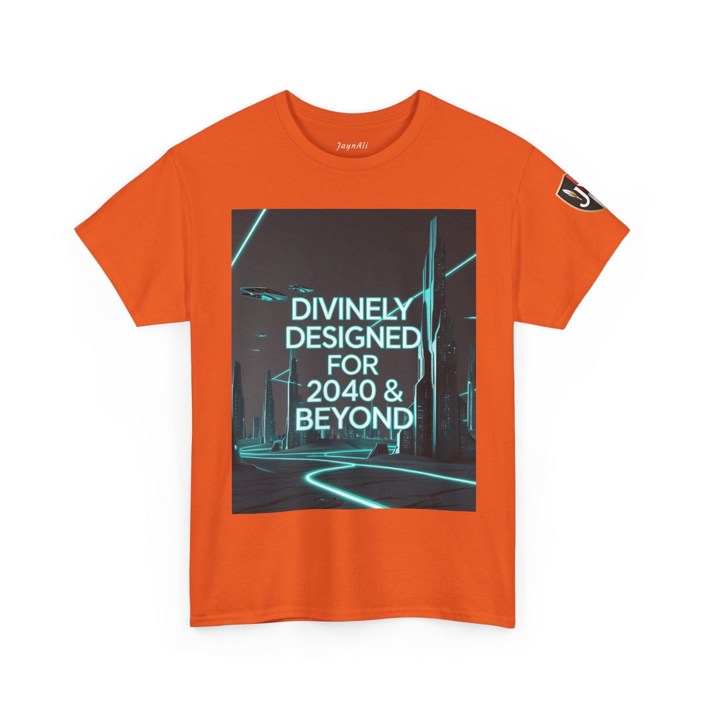 Futuristic Urban Tee for Tech Lovers - Unisex Heavy Cotton