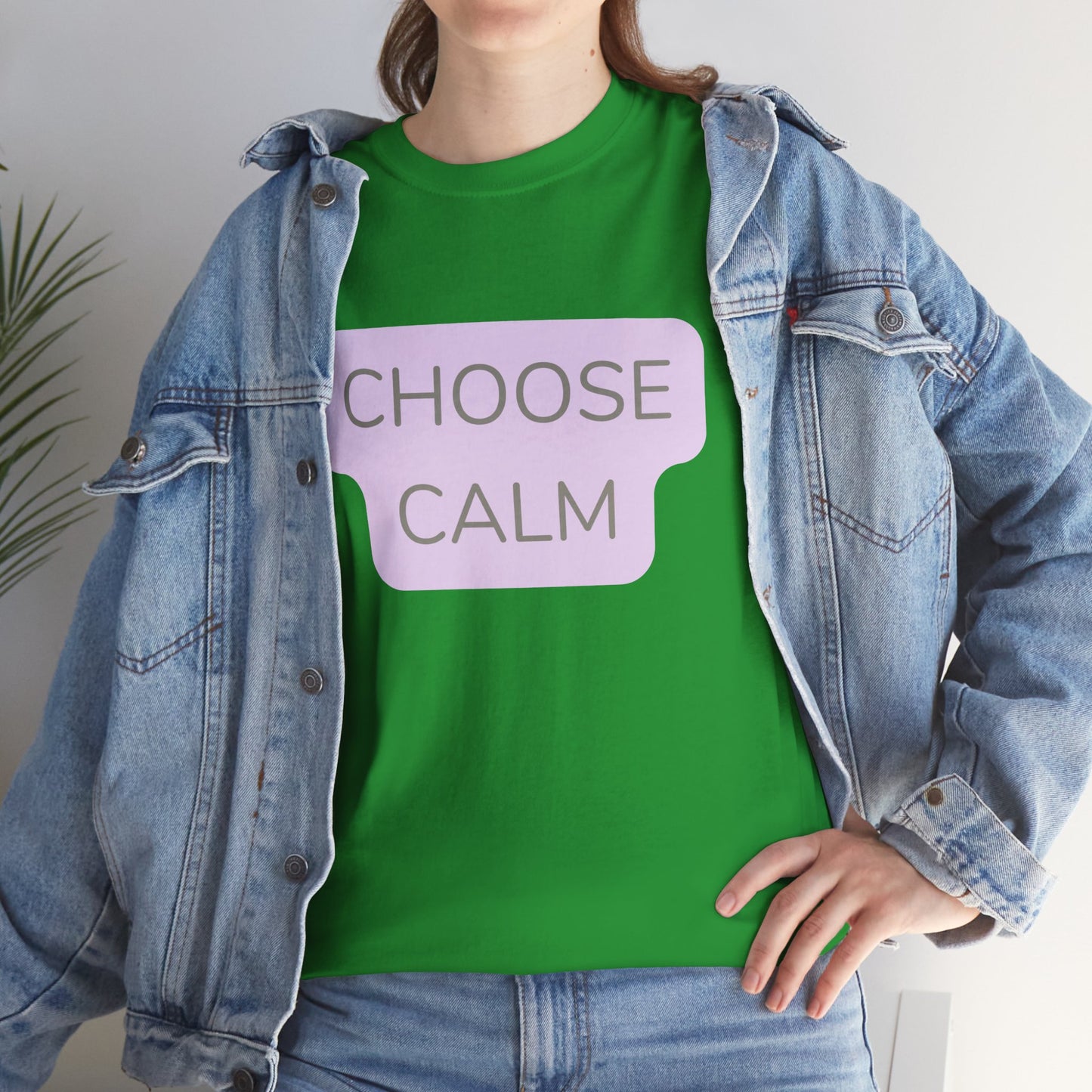 Choose Calm T-Shirt — Minimal Pastel Graphic Tee for Mindfulness & Relaxation