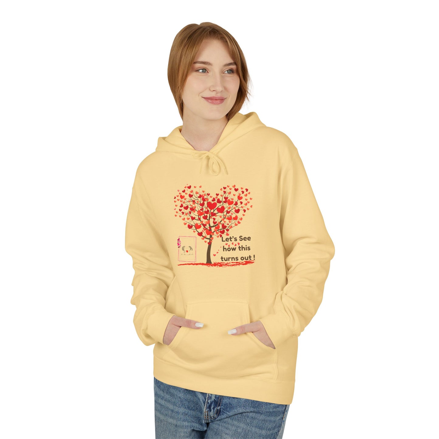 Heart Tree Fleece Hoodie – Cozy Gift for Love, Valentine's, Couples, Hoodie for Everyone, Soft Style, Unisex Apparel