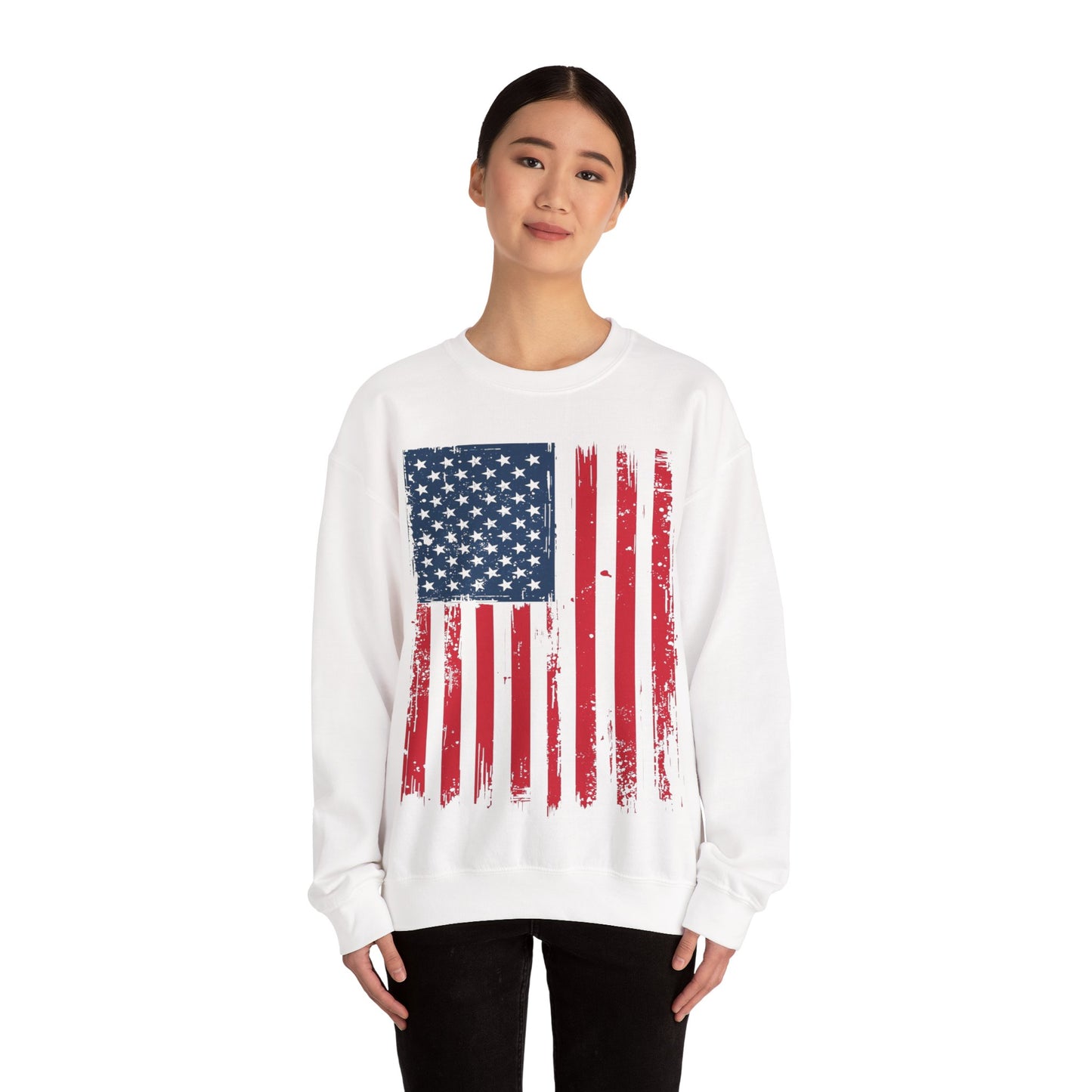 USA Flag Unisex Heavy Blend™ Crewneck Sweatshirt
