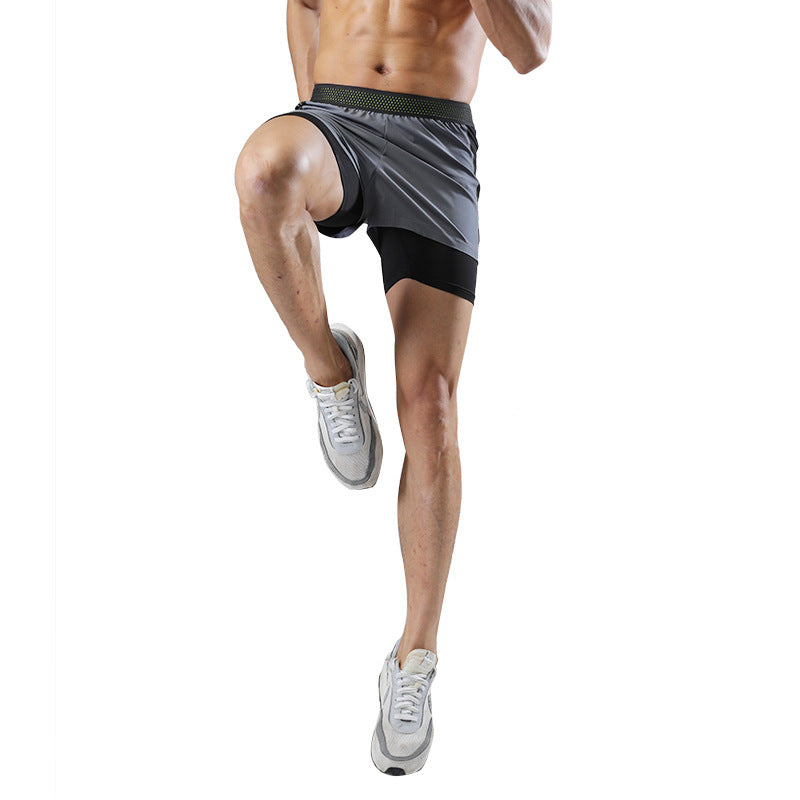 Lined Anti-Glare Fitness Shorts – Men’s Running & Training Sportswear