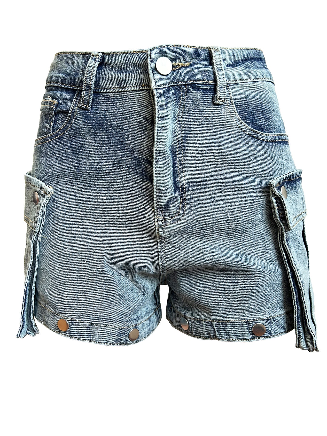 Women's 2-in-1 Stretch Denim Shorts/Pants  - Detachable