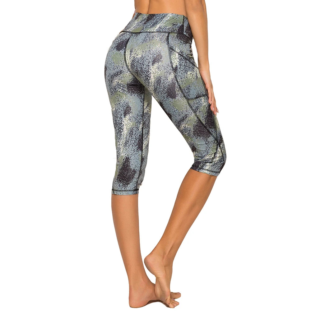 Women's 3/4 High-Waist Sport Capris – Fitness Leggings with Pockets