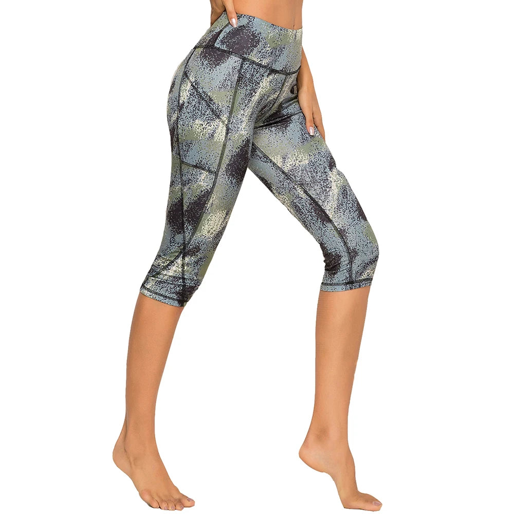 Women's 3/4 High-Waist Sport Capris – Fitness Leggings with Pockets