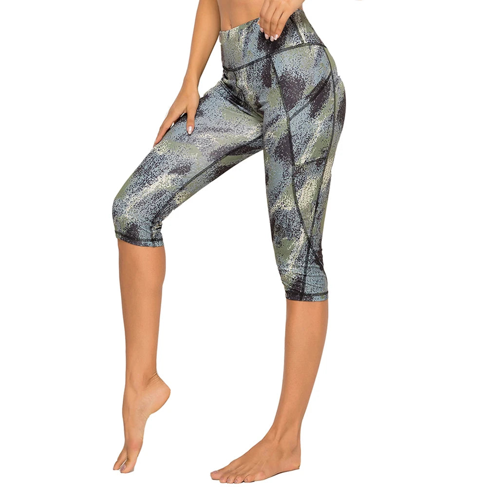 Women's 3/4 High-Waist Sport Capris – Fitness Leggings with Pockets