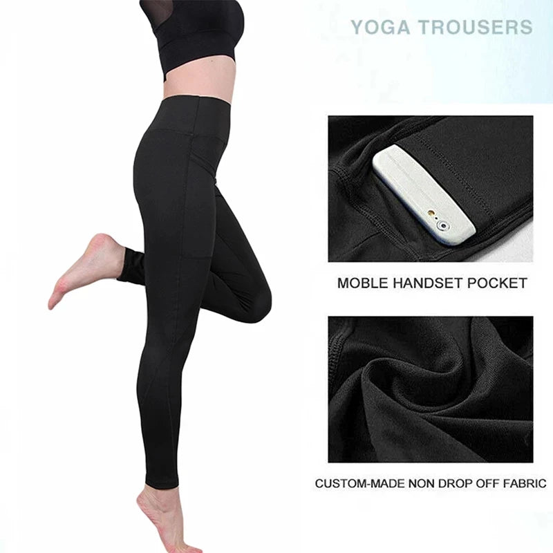 Women's 3/4 High-Waist Sport Capris – Fitness Leggings with Pockets