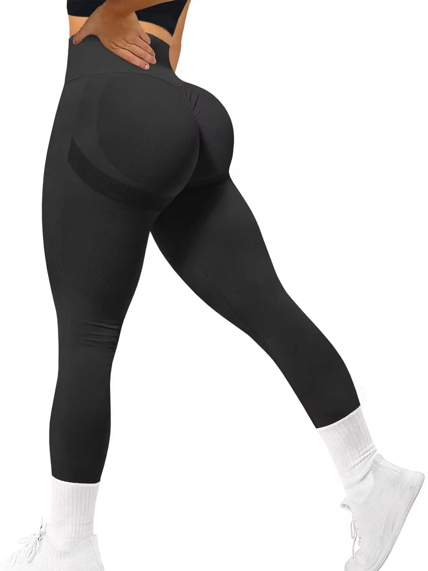 Gradient High-Waist Push-Up Fitness Leggings – Women’s Stretch Workout Tights