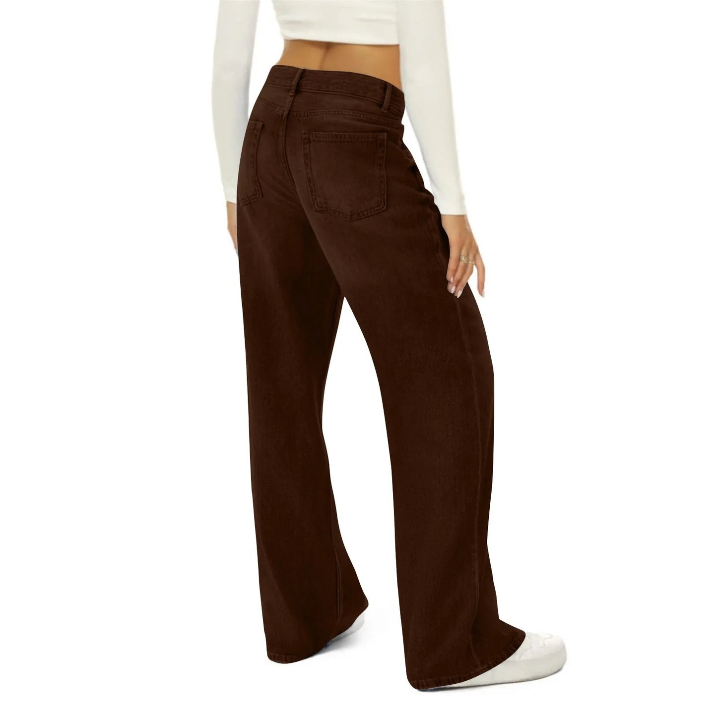 Vintage Irregular High Waist Wide Leg Jeans – Baggy Slimming Streetwear for Women