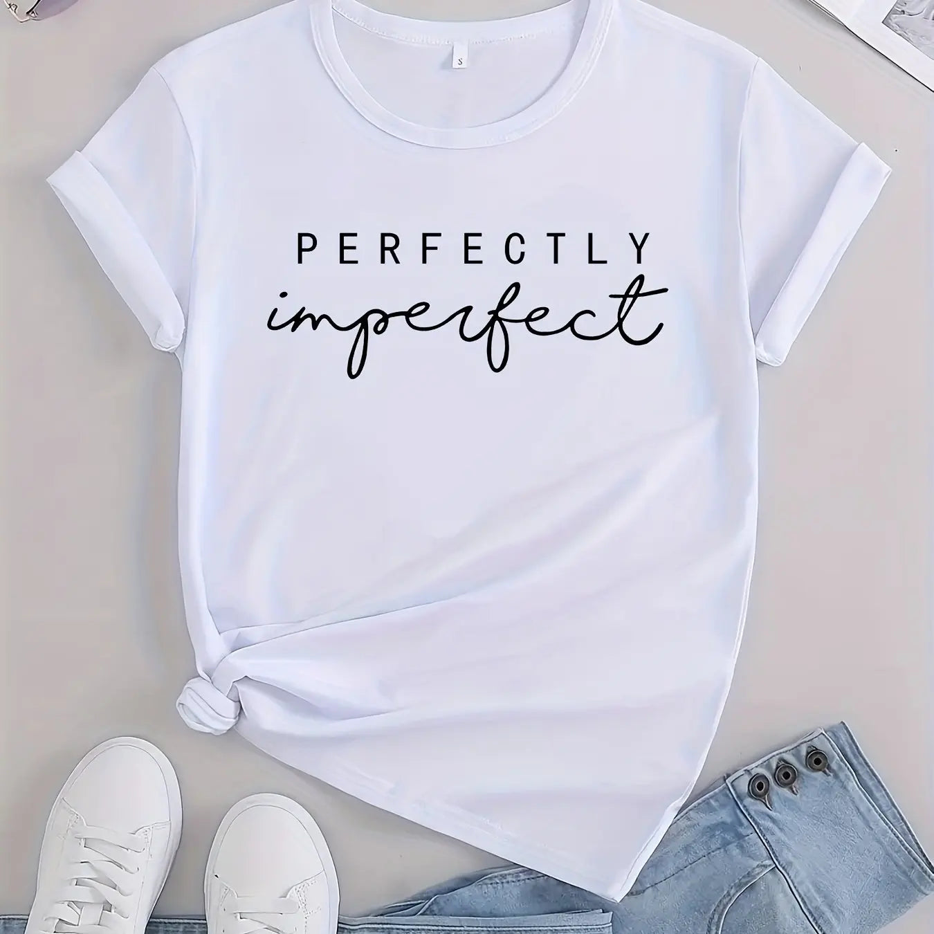 Perfectly Imperfect Women’s Graphic Tee – Casual Summer T-Shirt