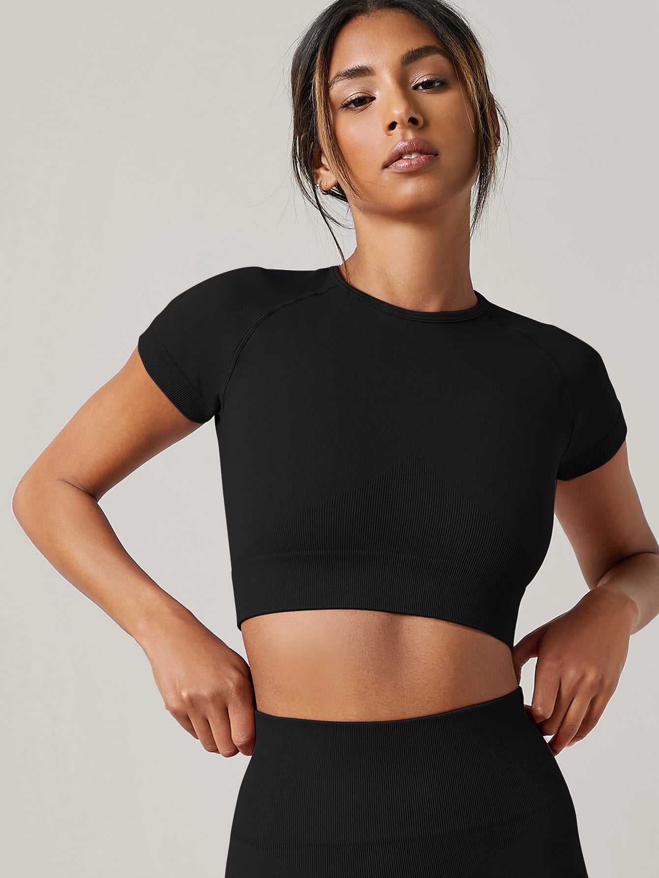 Women’s Seamless Yoga Top / Short Sleeve Sport Shirt