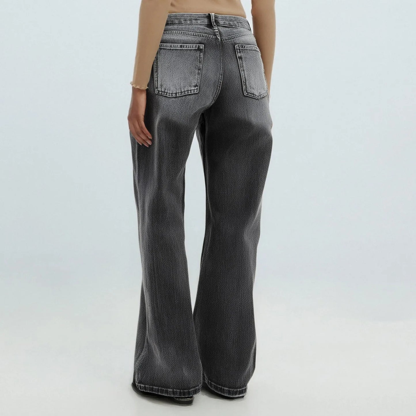 Vintage Irregular High Waist Wide Leg Jeans – Baggy Slimming Streetwear for Women