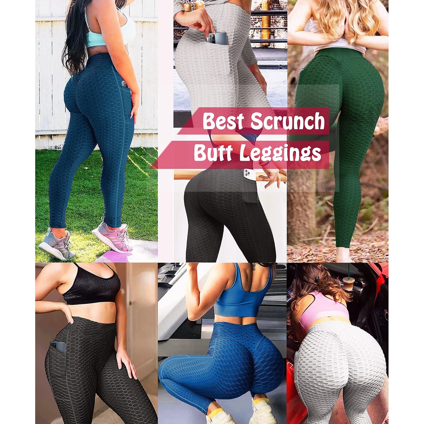 Scrunch Leggings – Anti-Cellulite, Push-Up, Textured Fit for Women