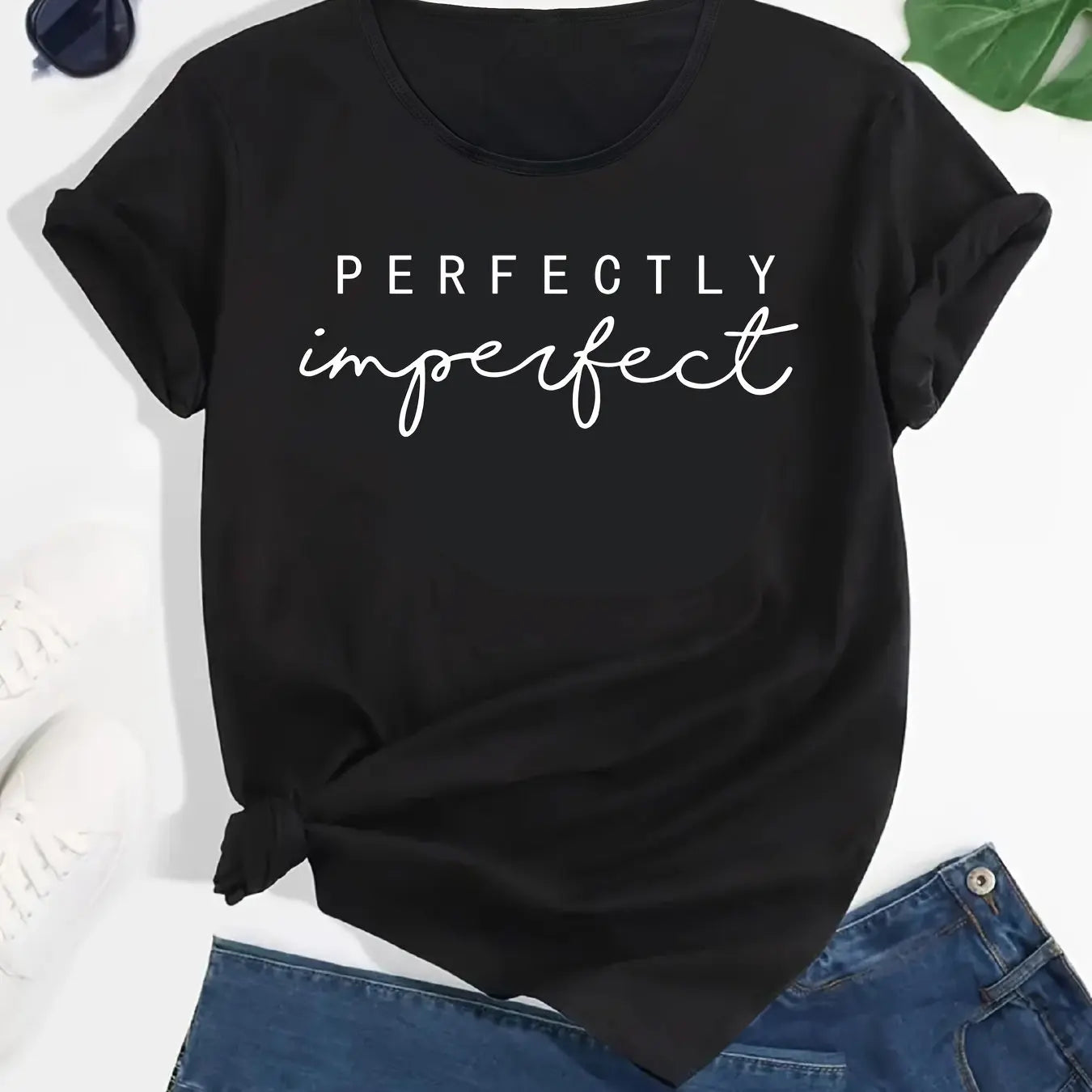 Perfectly Imperfect Women’s Graphic Tee – Casual Summer T-Shirt