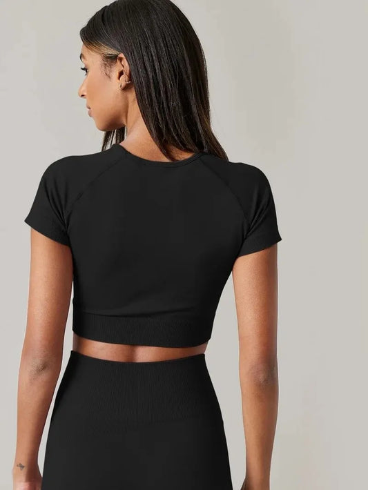 Women’s Seamless Yoga Top / Short Sleeve Sport Shirt