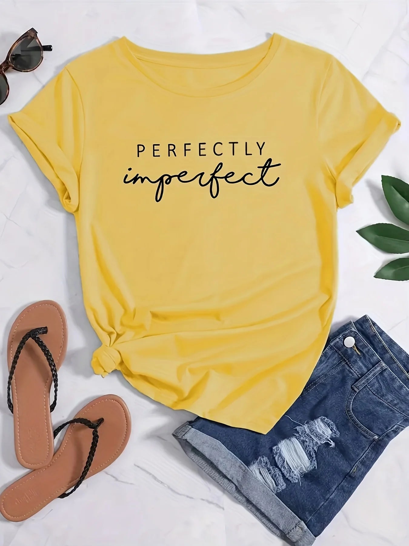 Perfectly Imperfect Women’s Graphic Tee – Casual Summer T-Shirt