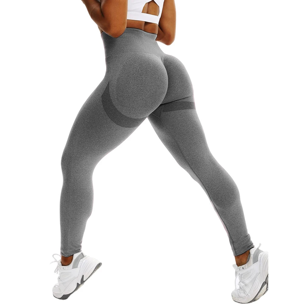 Gradient High-Waist Push-Up Fitness Leggings – Women’s Stretch Workout Tights