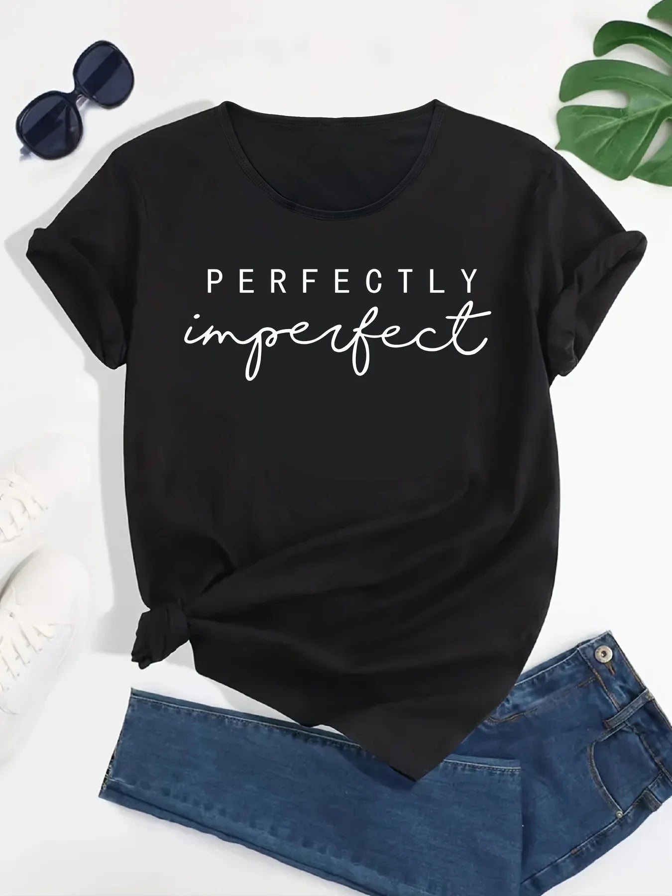 Perfectly Imperfect Women’s Graphic Tee – Casual Summer T-Shirt