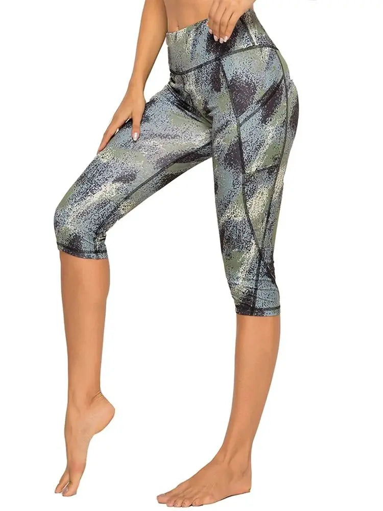 Women's 3/4 High-Waist Sport Capris – Fitness Leggings with Pockets