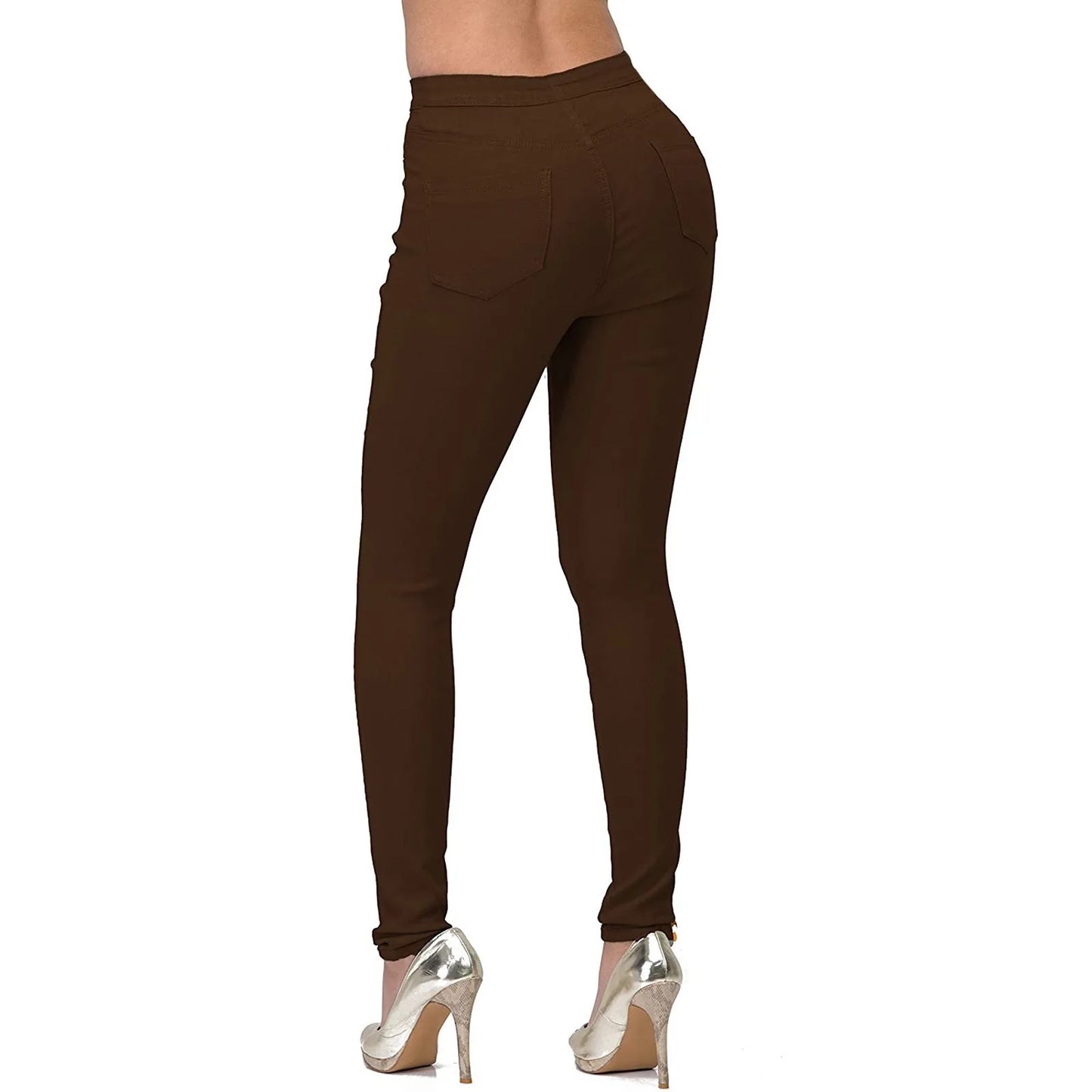 High-Waist Stretch Skinny Jeans – Slim Fit