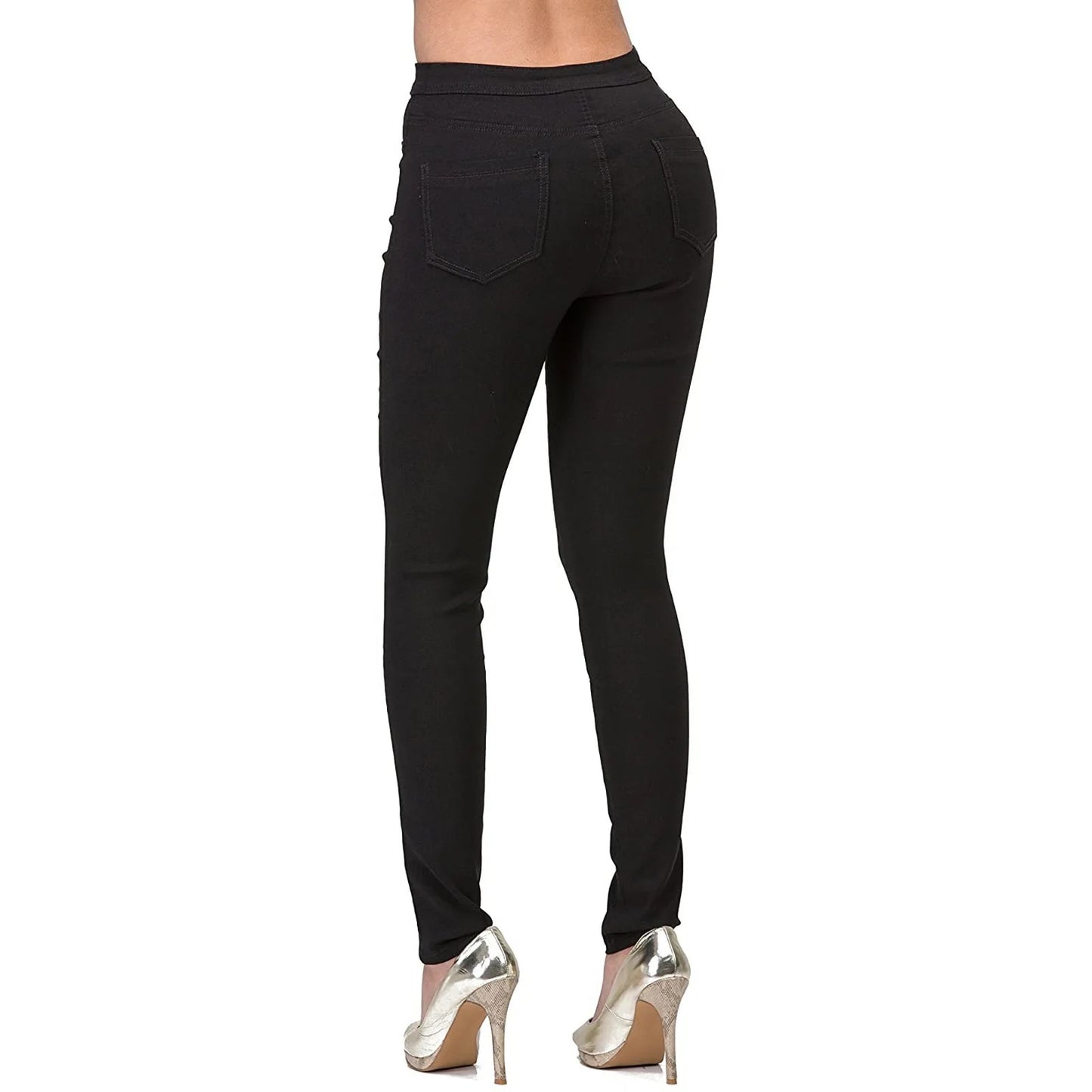High-Waist Stretch Skinny Jeans – Slim Fit
