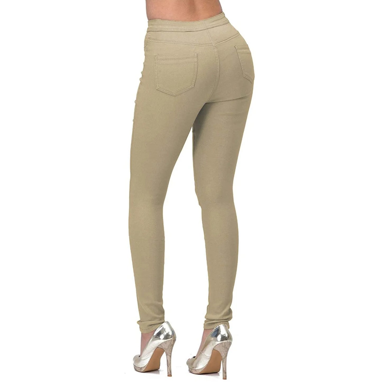 High-Waist Stretch Skinny Jeans – Slim Fit