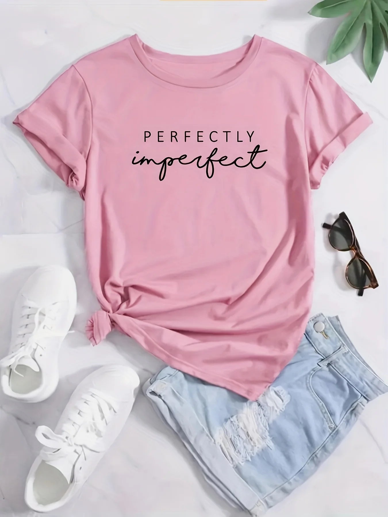 Perfectly Imperfect Women’s Graphic Tee – Casual Summer T-Shirt