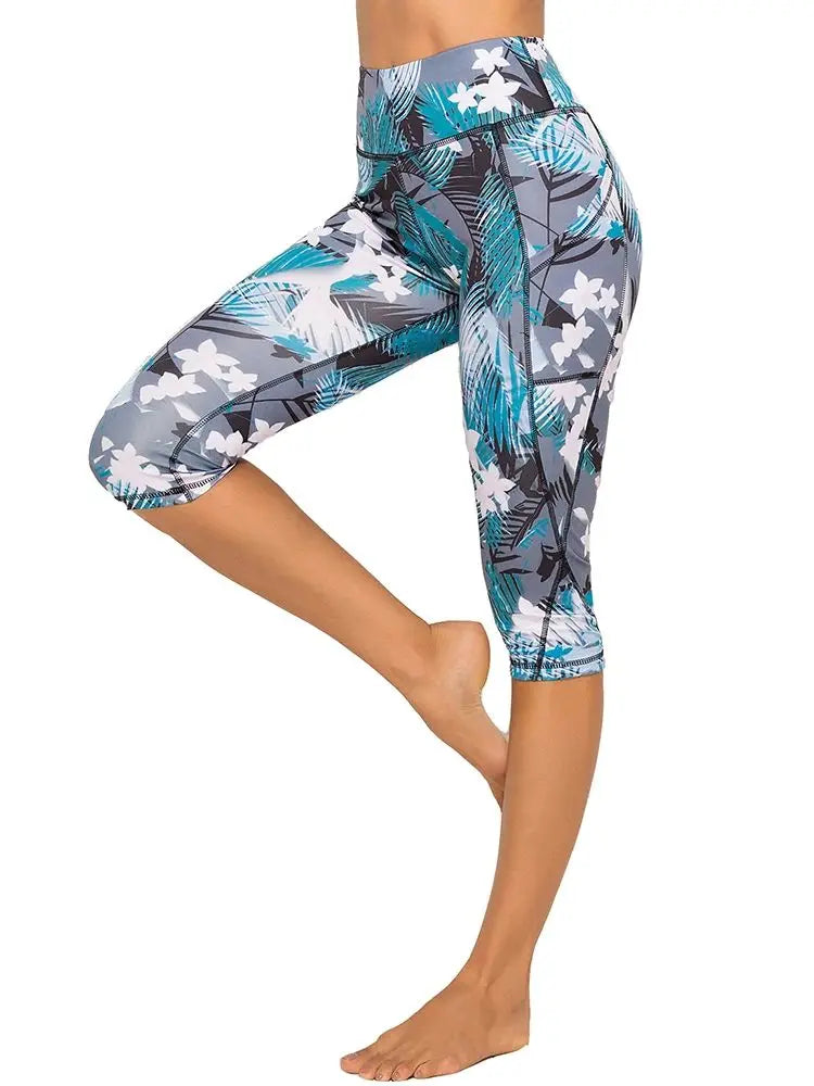Women's 3/4 High-Waist Sport Capris – Fitness Leggings with Pockets