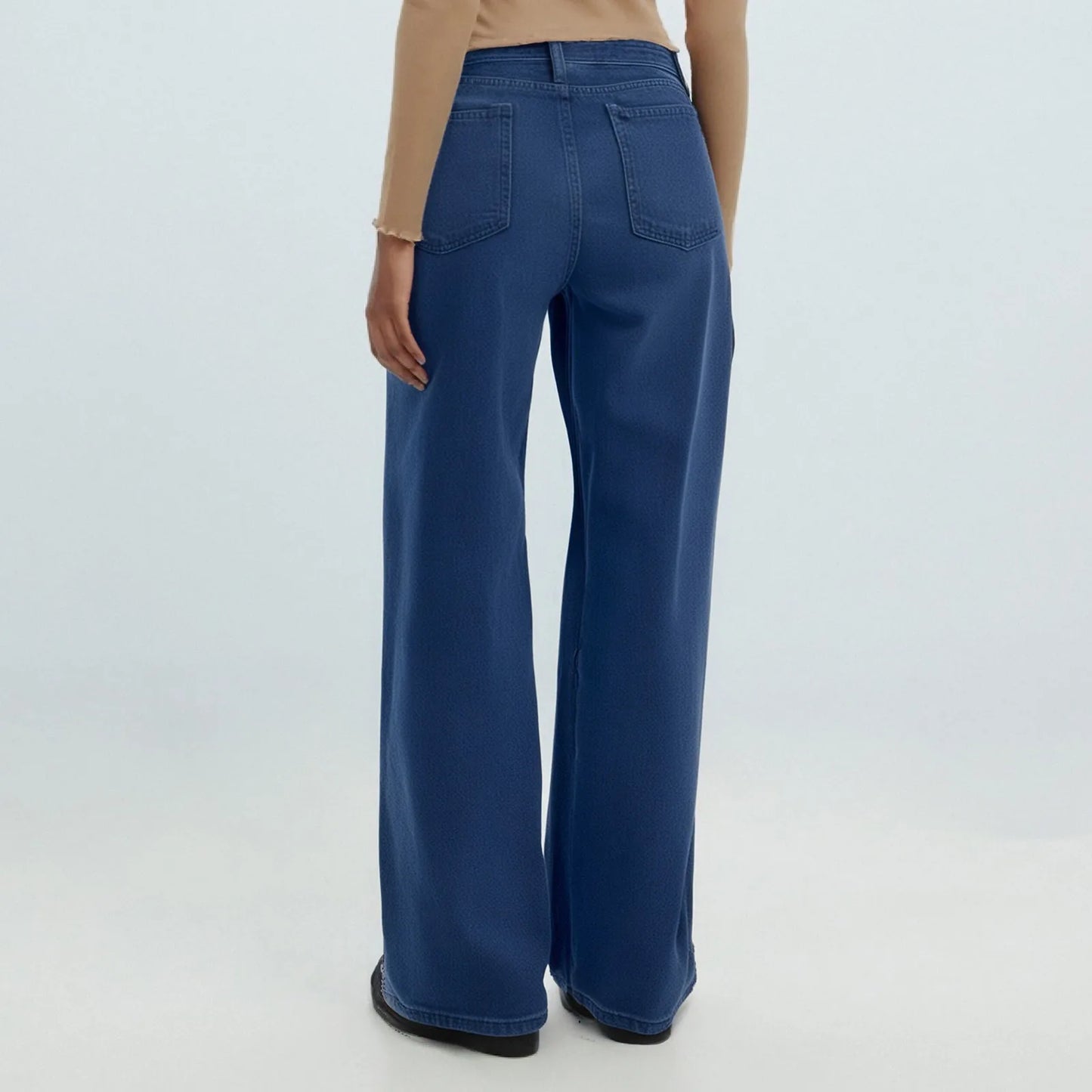 Vintage Irregular High Waist Wide Leg Jeans – Baggy Slimming Streetwear for Women