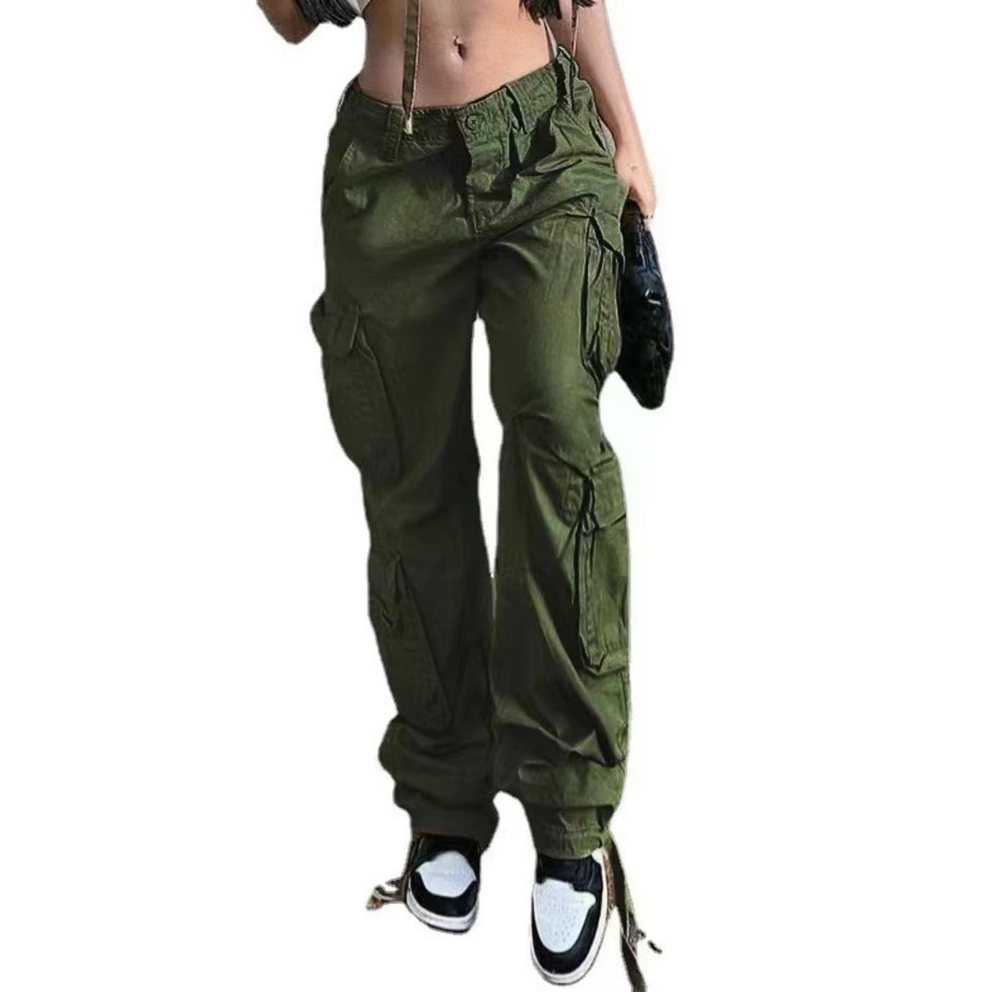 Trendy Workwear Denim Casual Pants – Women's Utility Style