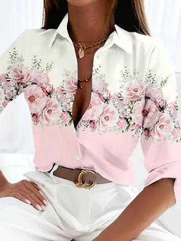 Women's Printed Long Sleeve Shirt – Stylish, Soft & Versatile