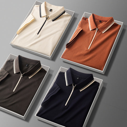 Men's Casual Polo Shirt – Short Sleeve Lapel Shirt