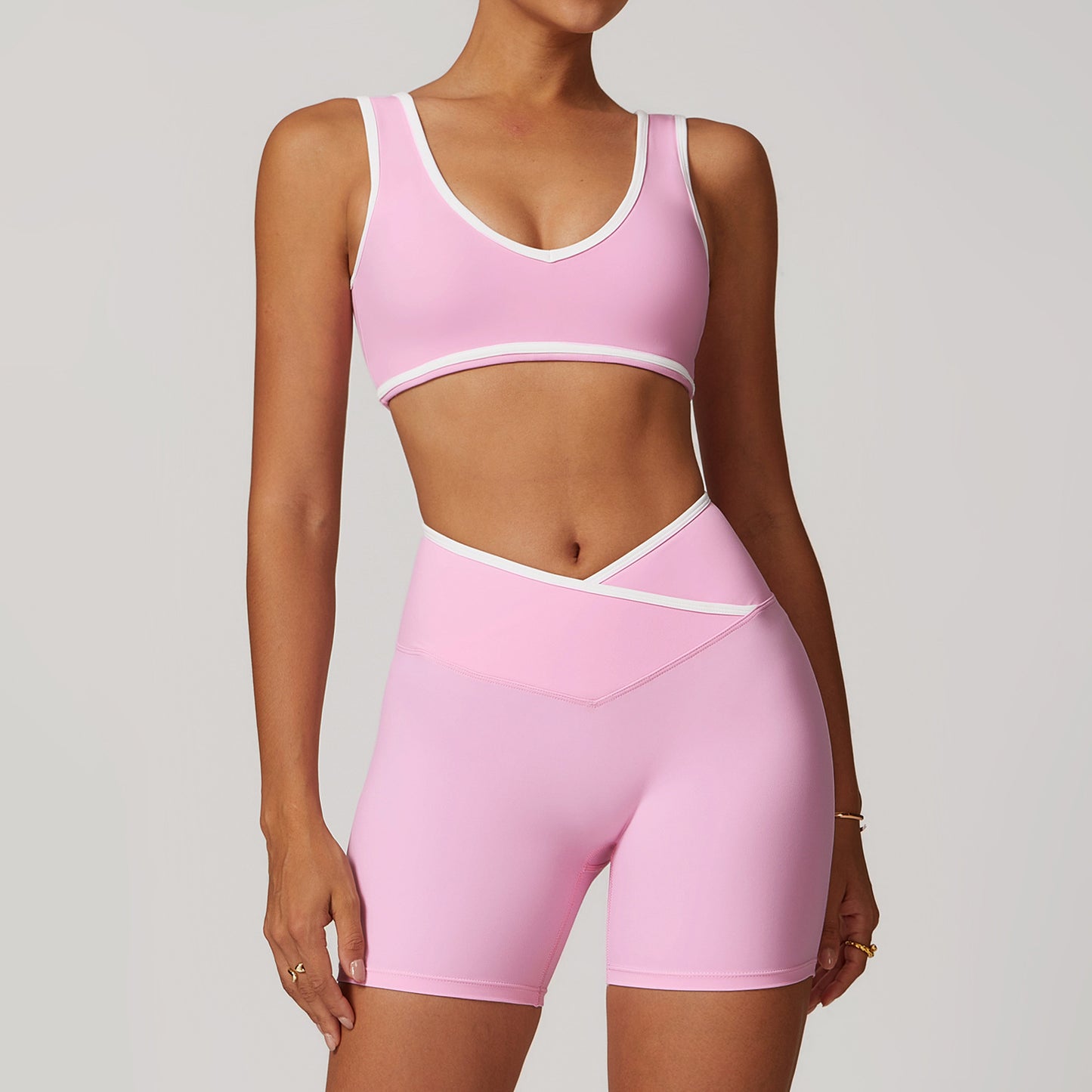 Women’s Cross High-Top Sports Suit – 2-Piece Yoga & Fitness Set