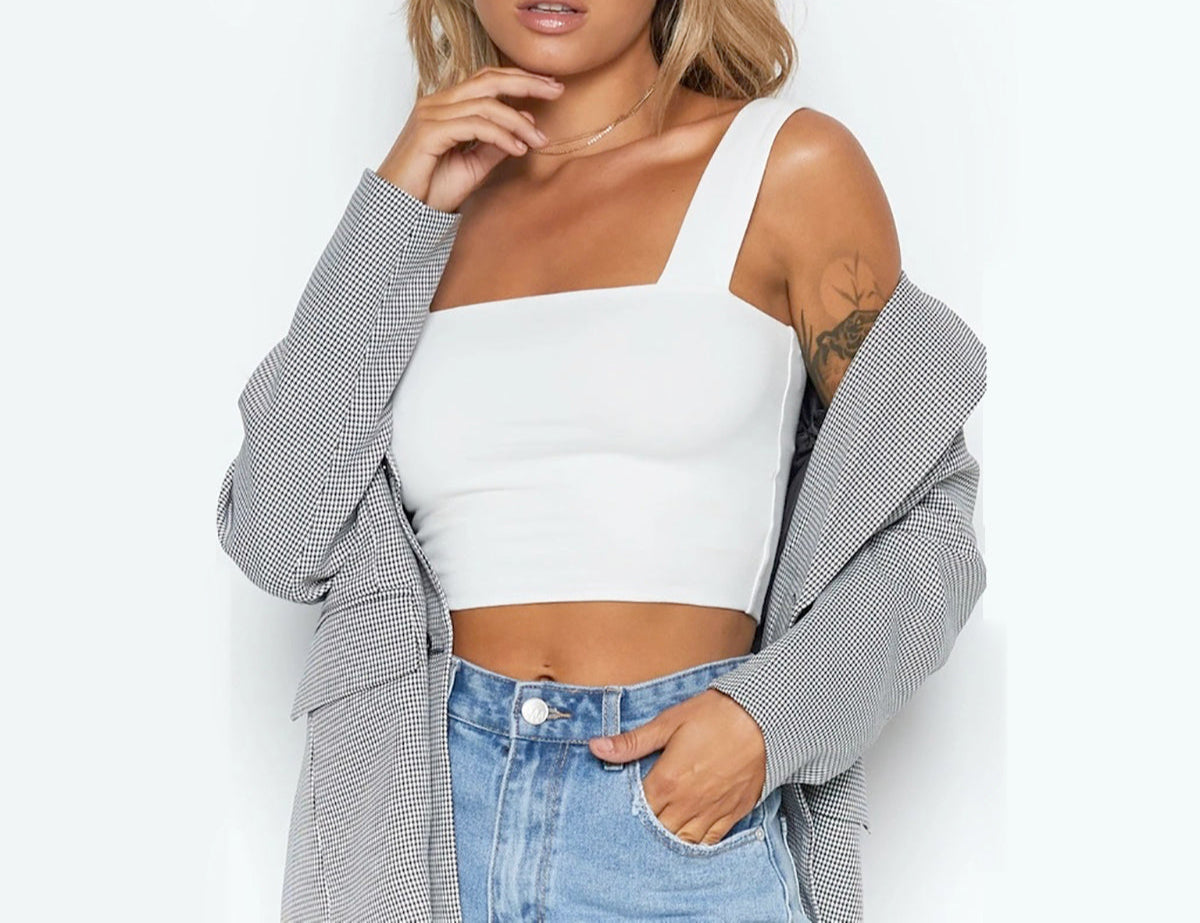 Summer Chic Ribbed Crop Tank – Women’s Sleeveless Streetwear Top